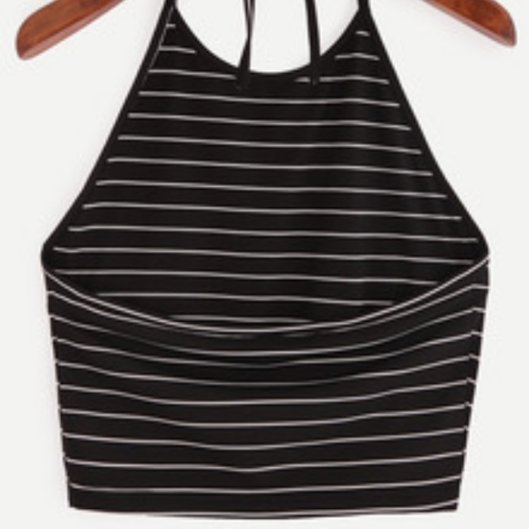 Halter Striped Cami Top - Picture 3 of 6